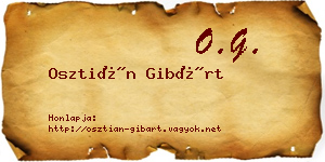 Osztián Gibárt névjegykártya